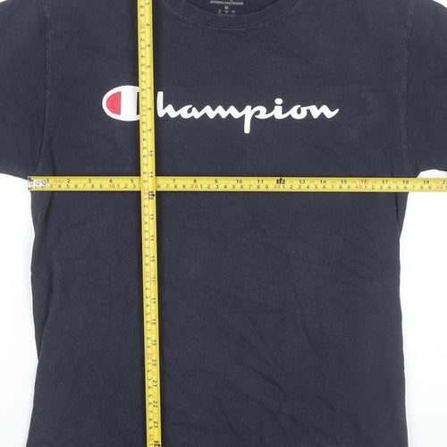 Champion Men’s Blue Medium Logo Crew Neck Short Sleeve T-Shirt