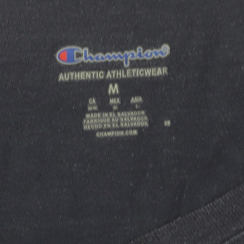 Champion Men’s Blue Medium Logo Crew Neck Short Sleeve T-Shirt