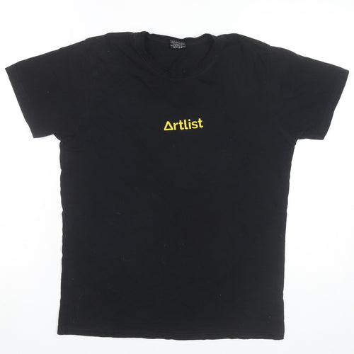Sojo Sense Men’s Black Artlist Logo T-Shirt Medium Crew Neck