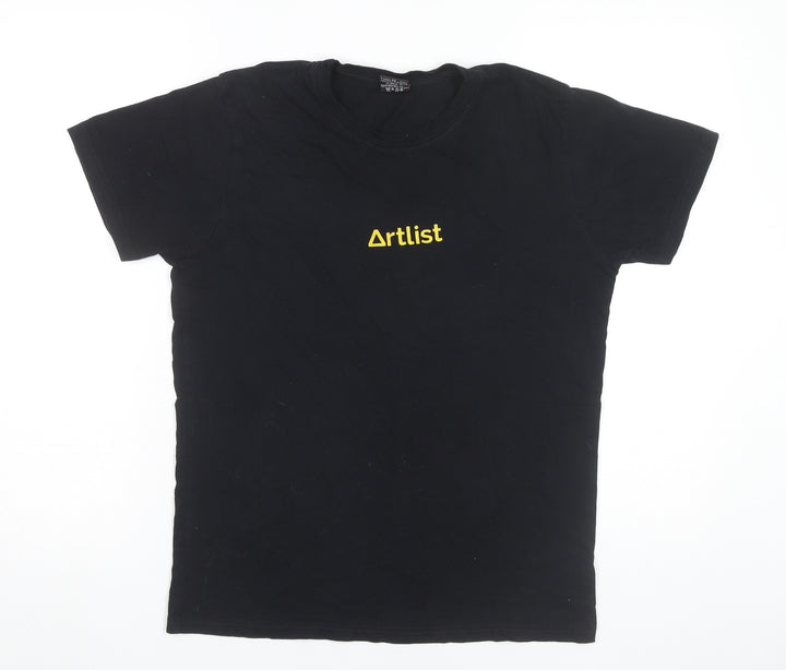 Sojo Sense Men’s Black Artlist Logo T-Shirt Medium Crew Neck