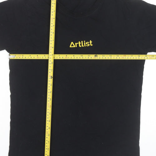 Sojo Sense Men’s Black Artlist Logo T-Shirt Medium Crew Neck