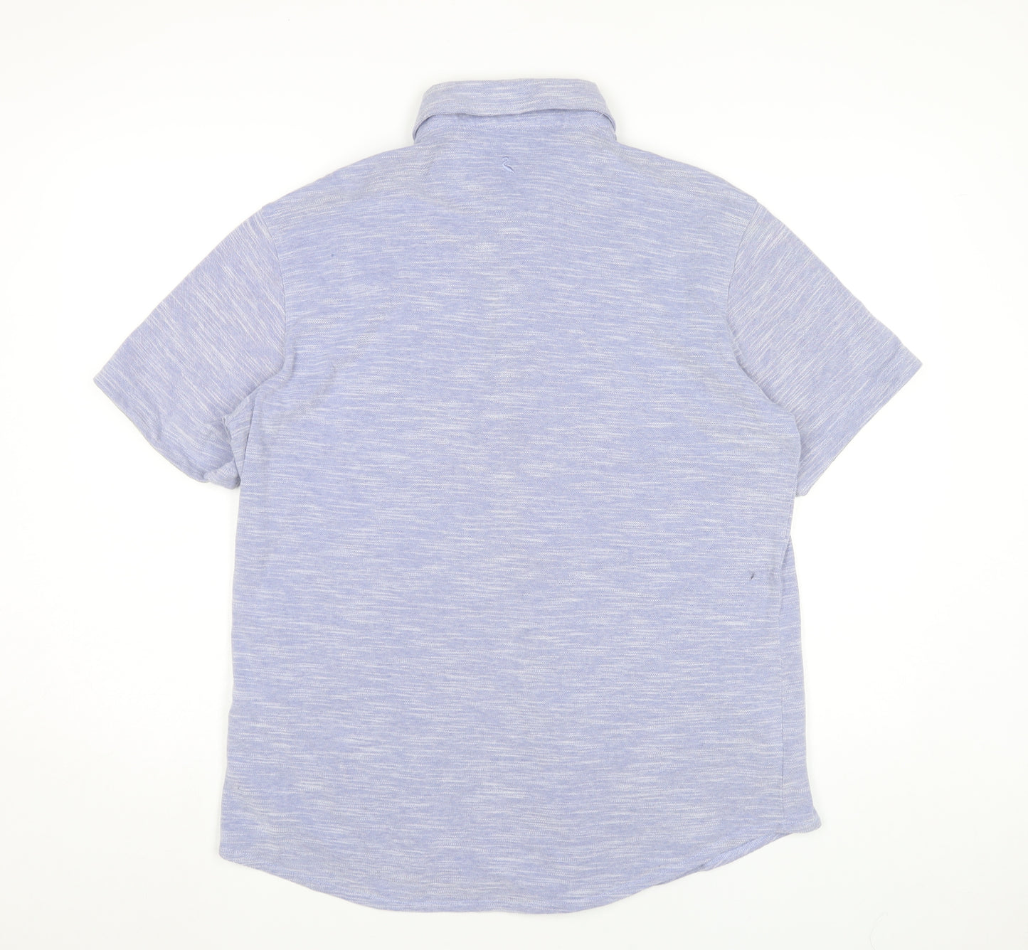 Tailorbyrd Men’s Blue Short Sleeve Button-Up Shirt Size L Casual