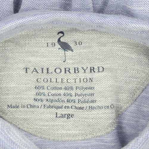Tailorbyrd Men’s Blue Short Sleeve Button-Up Shirt Size L Casual