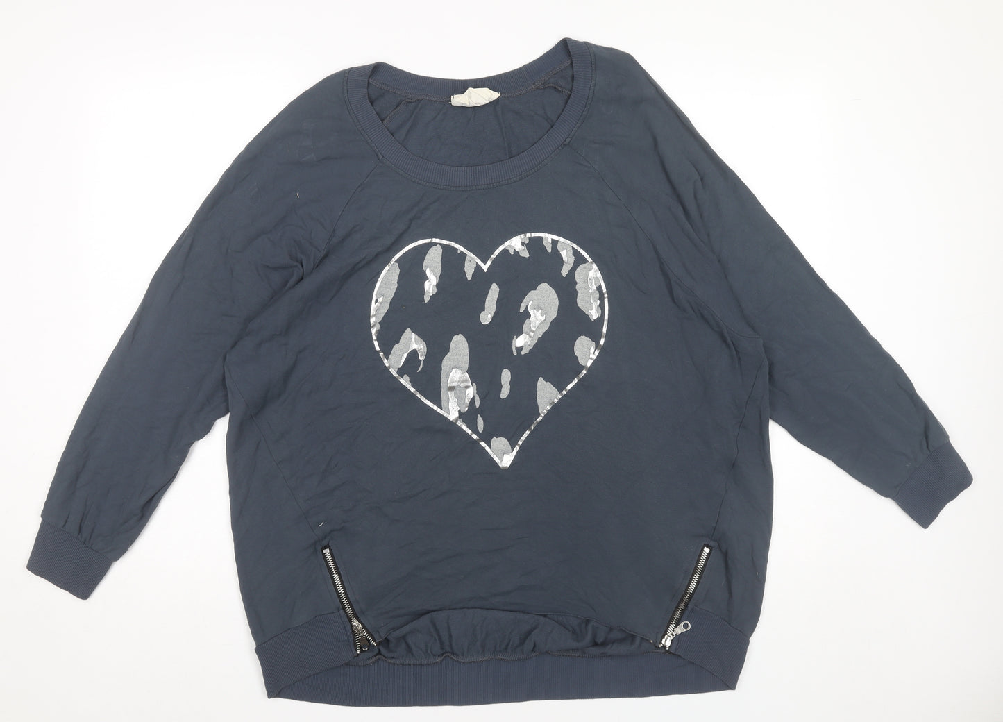 A Postcard From Brighton Women’s Blue Heart Jersey Top Size S