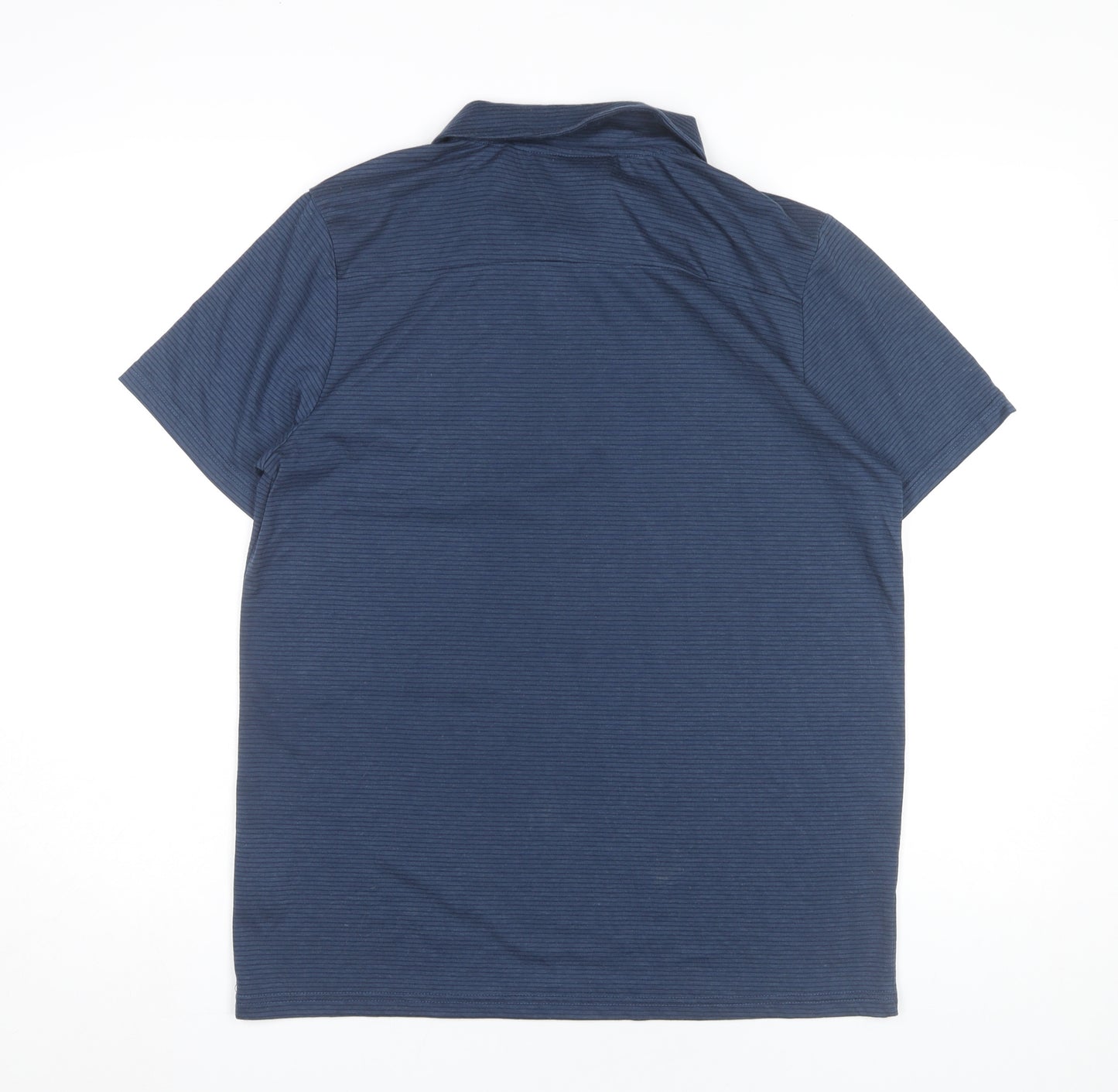 Tog Twenty Four Men’s Blue Striped Polo Shirt Size M Regular Fit