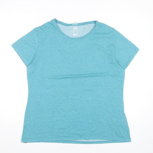 Decathlon Womens Blue XL Activewear T-Shirt Short Sleeve