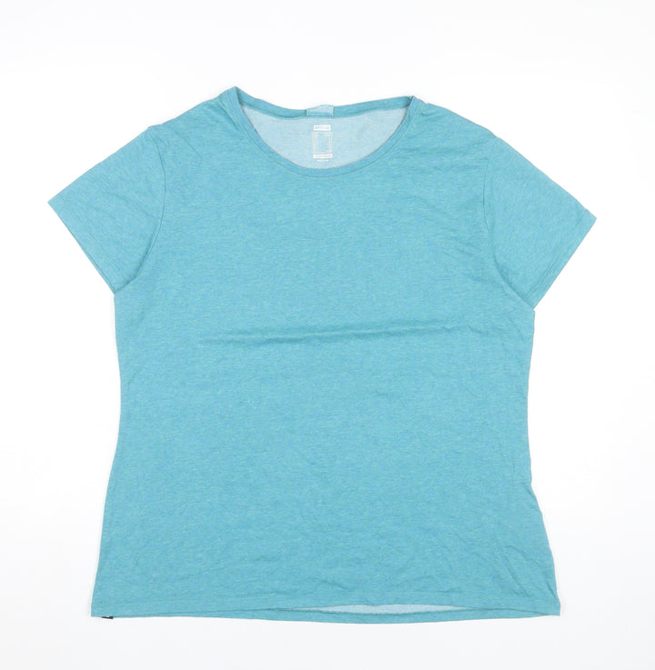 Decathlon Womens Blue XL Activewear T-Shirt Short Sleeve