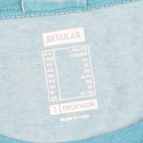 Decathlon Womens Blue XL Activewear T-Shirt Short Sleeve