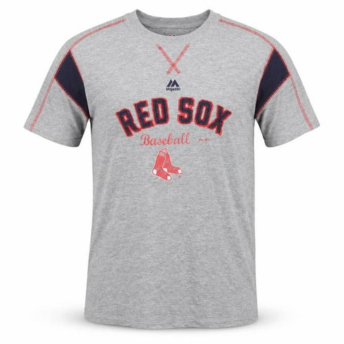 Majestic Men’s Grey Red Sox Baseball Graphic T-Shirt L