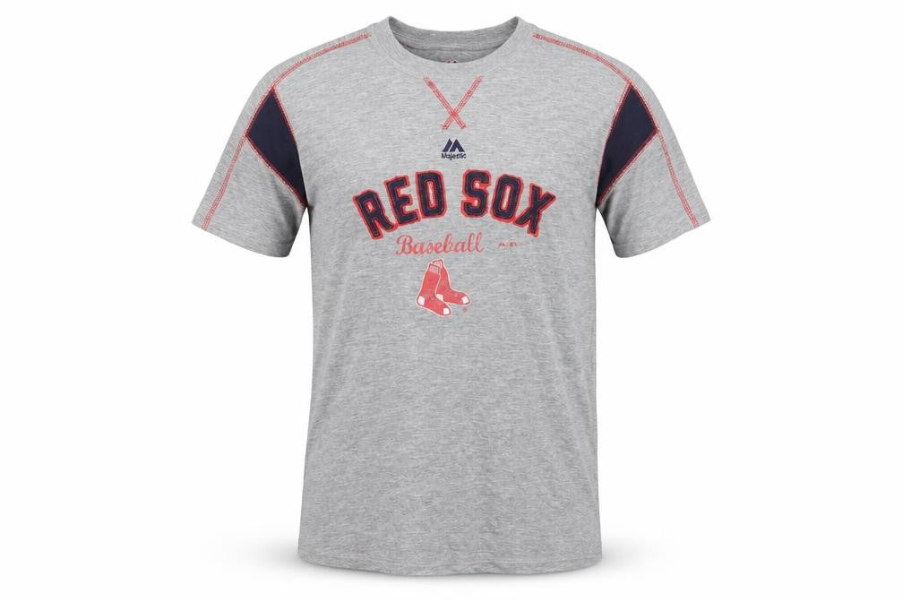 Majestic Men’s Grey Red Sox Baseball Graphic T-Shirt L