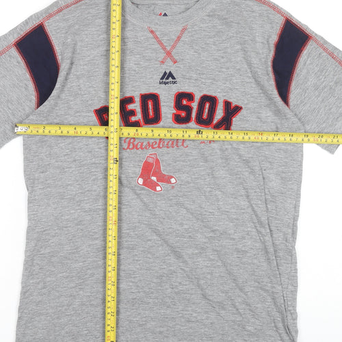 Majestic Men’s Grey Red Sox Baseball Graphic T-Shirt L