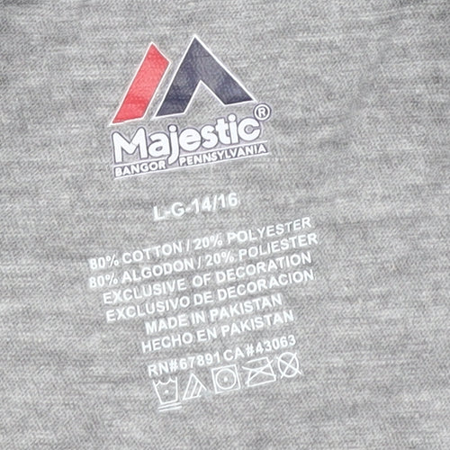 Majestic Men’s Grey Red Sox Baseball Graphic T-Shirt L