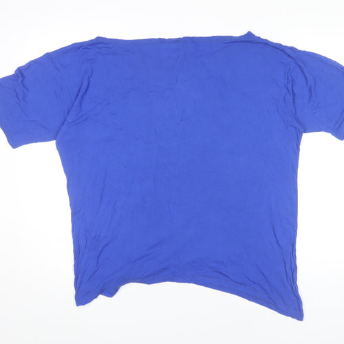 Next Women’s Blue Size 10 Boat Neck Short Sleeve Tie Hem T-Shirt