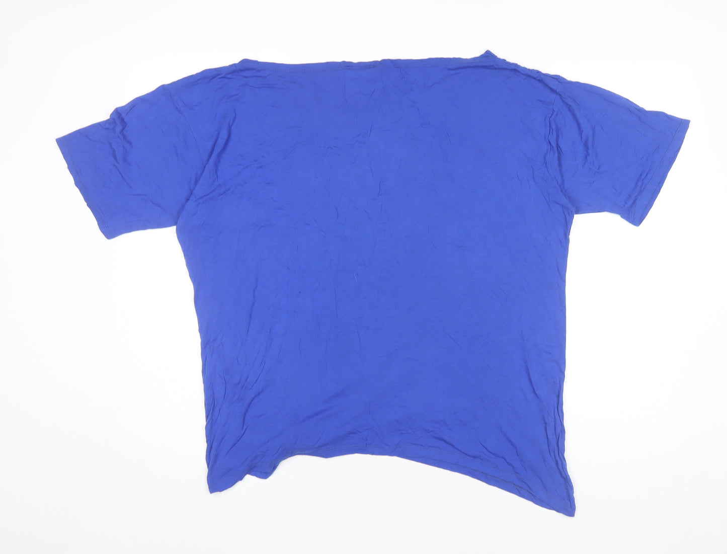 Next Women’s Blue Size 10 Boat Neck Short Sleeve Tie Hem T-Shirt