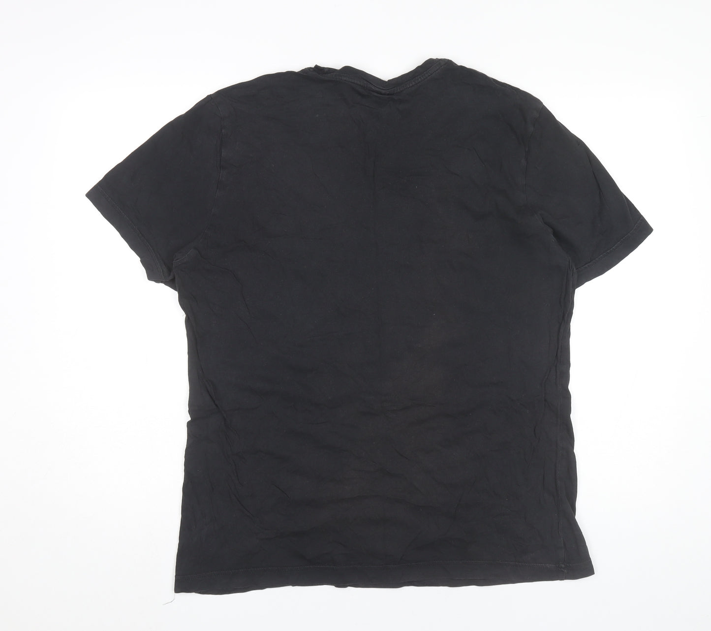 Reebok Men's Black Short Sleeve Crew Neck Cotton Sports T-Shirt L