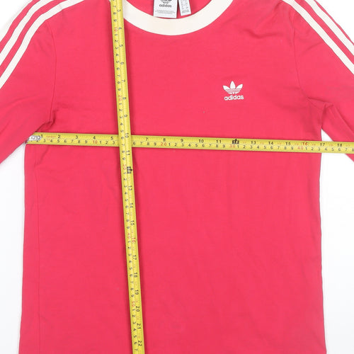 Adidas Womens Pink Long Sleeve Jersey T-Shirt Size 8