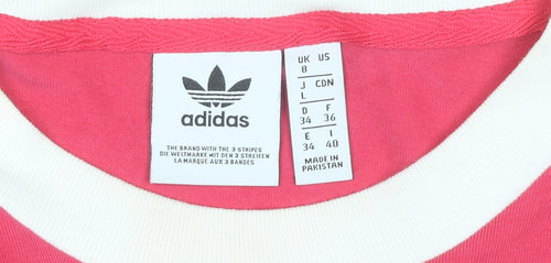 Adidas Womens Pink Long Sleeve Jersey T-Shirt Size 8
