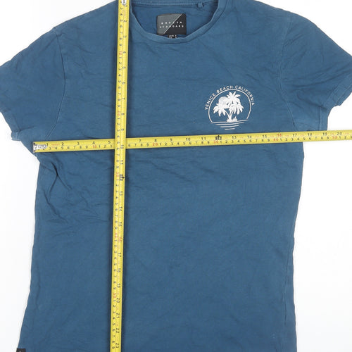 Broken Standard Men's Blue Small Venice Beach Graphic T-Shirt