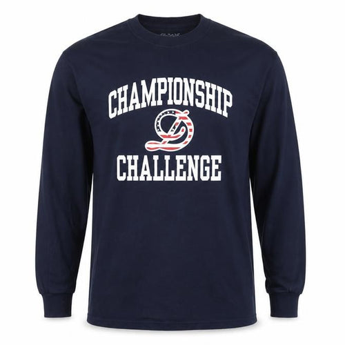 Gildan Men’s Blue Long Sleeve Championship Challenge T-Shirt Size M