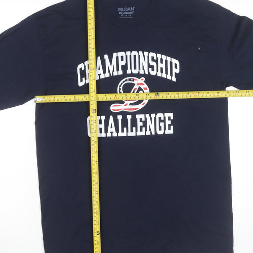 Gildan Men’s Blue Long Sleeve Championship Challenge T-Shirt Size M