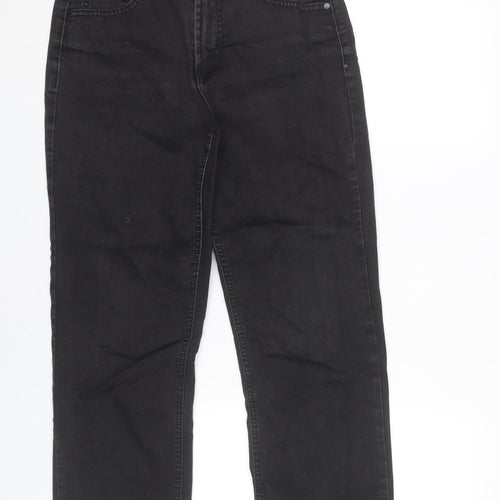 RE: Women’s Black Straight High Rise Stretch Jeans Size 8 Regular