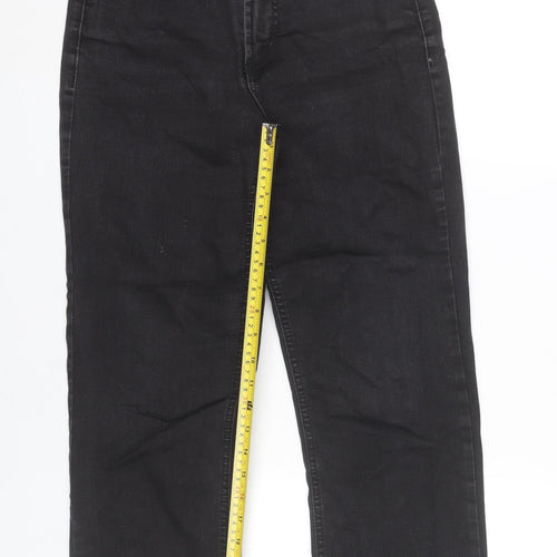 RE: Women’s Black Straight High Rise Stretch Jeans Size 8 Regular