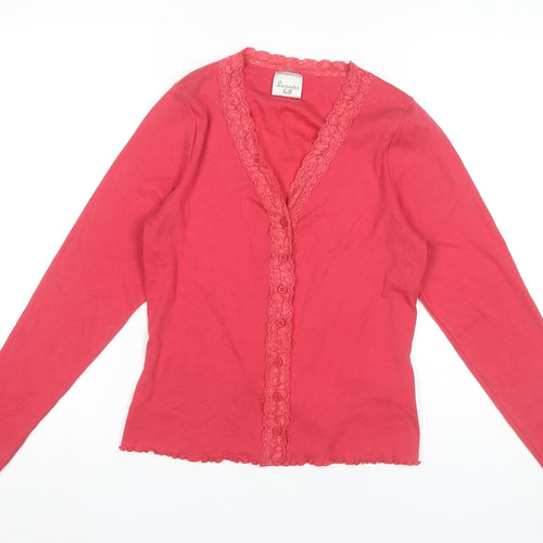Lavender Hill Women’s Red Wrap Blouse UK 14 Long Sleeve Cotton
