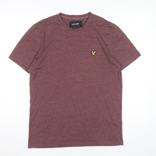 Lyle & Scott Men’s Red Crew Neck Embroidered Logo T-Shirt Size M