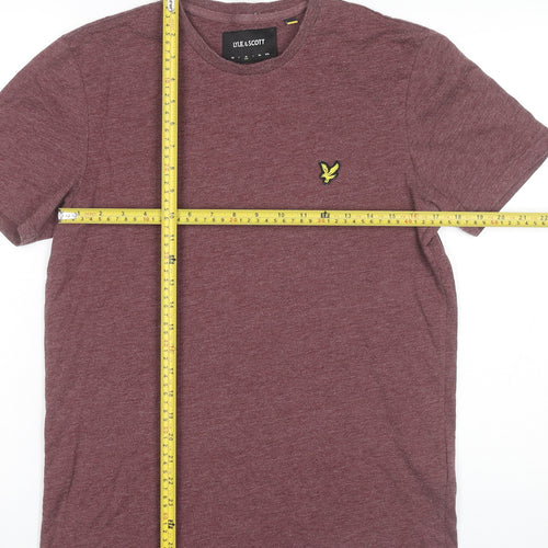 Lyle & Scott Men’s Red Crew Neck Embroidered Logo T-Shirt Size M