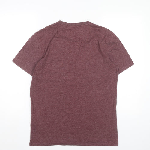Lyle & Scott Men’s Red Crew Neck Embroidered Logo T-Shirt Size M