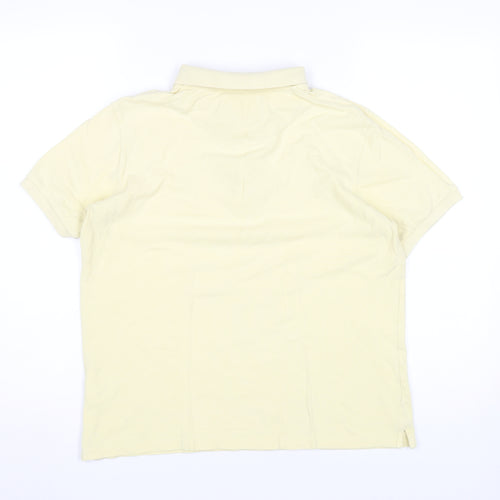 Lyle & Scott Men’s Yellow Cotton Polo Shirt L Short Sleeve Casual