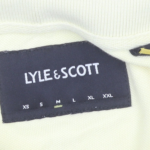 Lyle & Scott Men’s Yellow Cotton Polo Shirt L Short Sleeve Casual