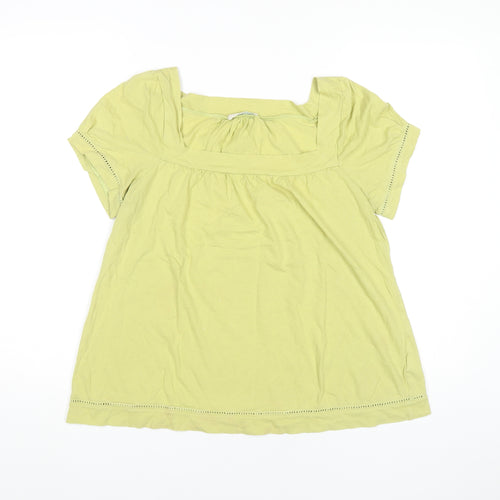 Marks and Spencer Women Green Cotton Tunic Blouse UK 16