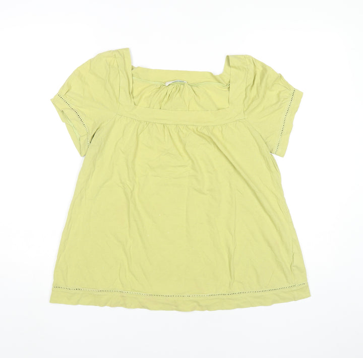 Marks and Spencer Women Green Cotton Tunic Blouse UK 16