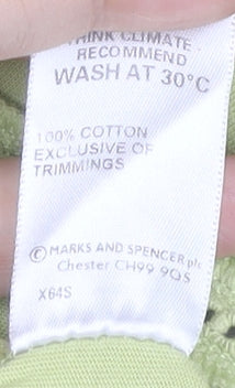 Marks and Spencer Women Green Cotton Tunic Blouse UK 16
