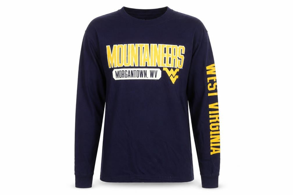 Russell Unisex Blue Long Sleeve University T-Shirt M