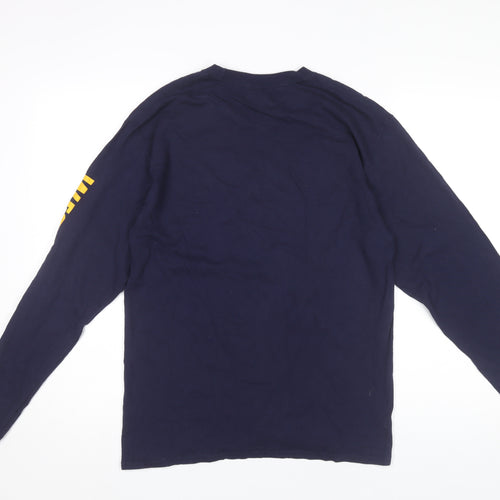 Russell Unisex Blue Long Sleeve University T-Shirt M