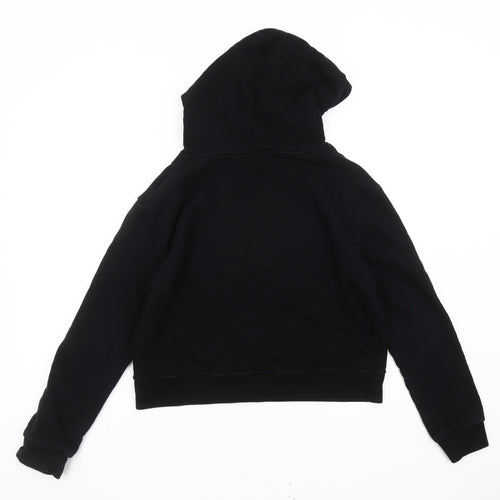 Pyrex Girls Black L Pullover Hoodie Rhinestone Logo Fleece Casual