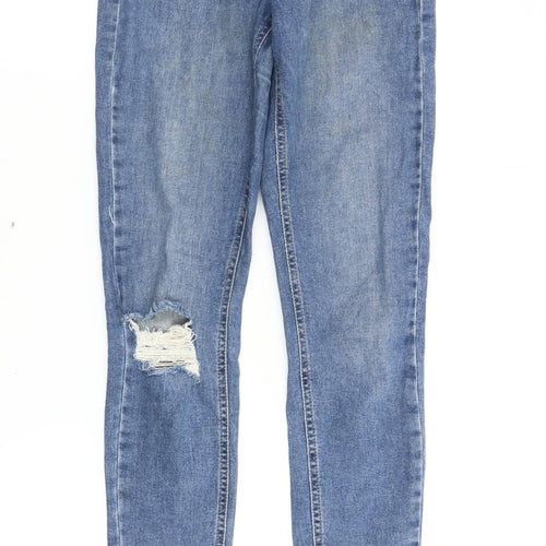 Topshop Women’s Blue Jamie Skinny Jeans Size 8 W25 L34 Distressed Denim