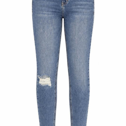 Topshop Women’s Blue Jamie Skinny Jeans Size 8 W25 L34 Distressed Denim