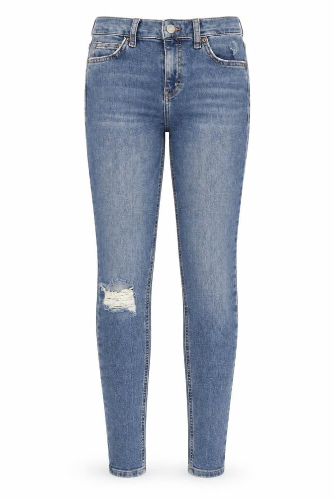Topshop Women’s Blue Jamie Skinny Jeans Size 8 W25 L34 Distressed Denim