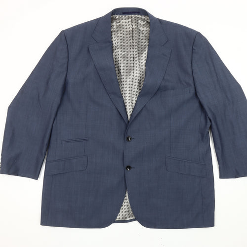 Remus Uomo Men’s Blue Wool Slim Fit Blazer Jacket 50R