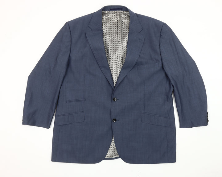 Remus Uomo Men’s Blue Wool Slim Fit Blazer Jacket 50R