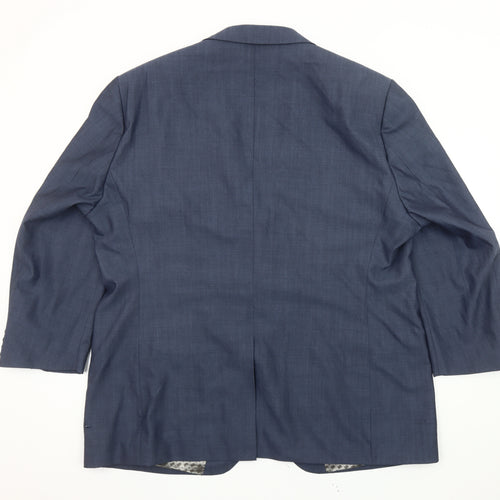 Remus Uomo Men’s Blue Wool Slim Fit Blazer Jacket 50R