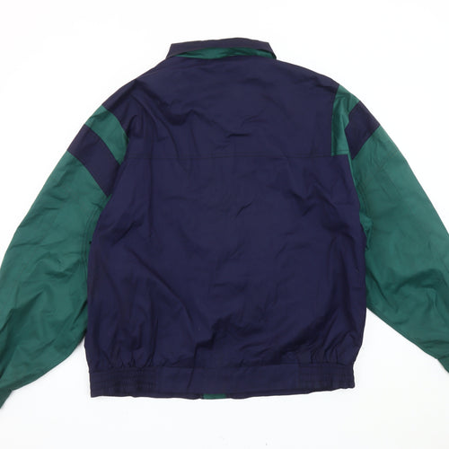 City Dream Men's Blue Green Bomber Jacket Size M Retro 90s Casual