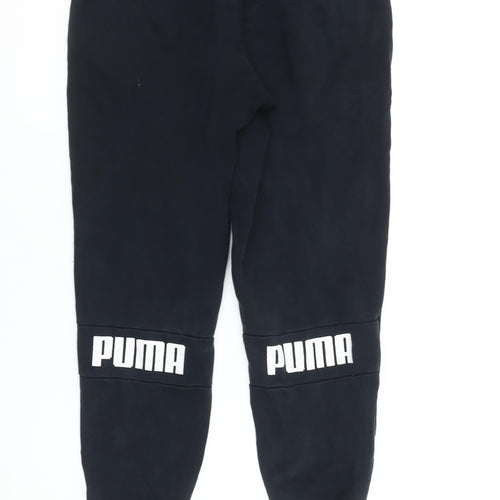 Puma Mens Black Jogger Sweatpants M Regular Fit Fleece Activewear