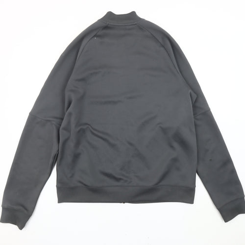 Nike Men Grey Track Jacket L Full Zip Polyester Sportswear