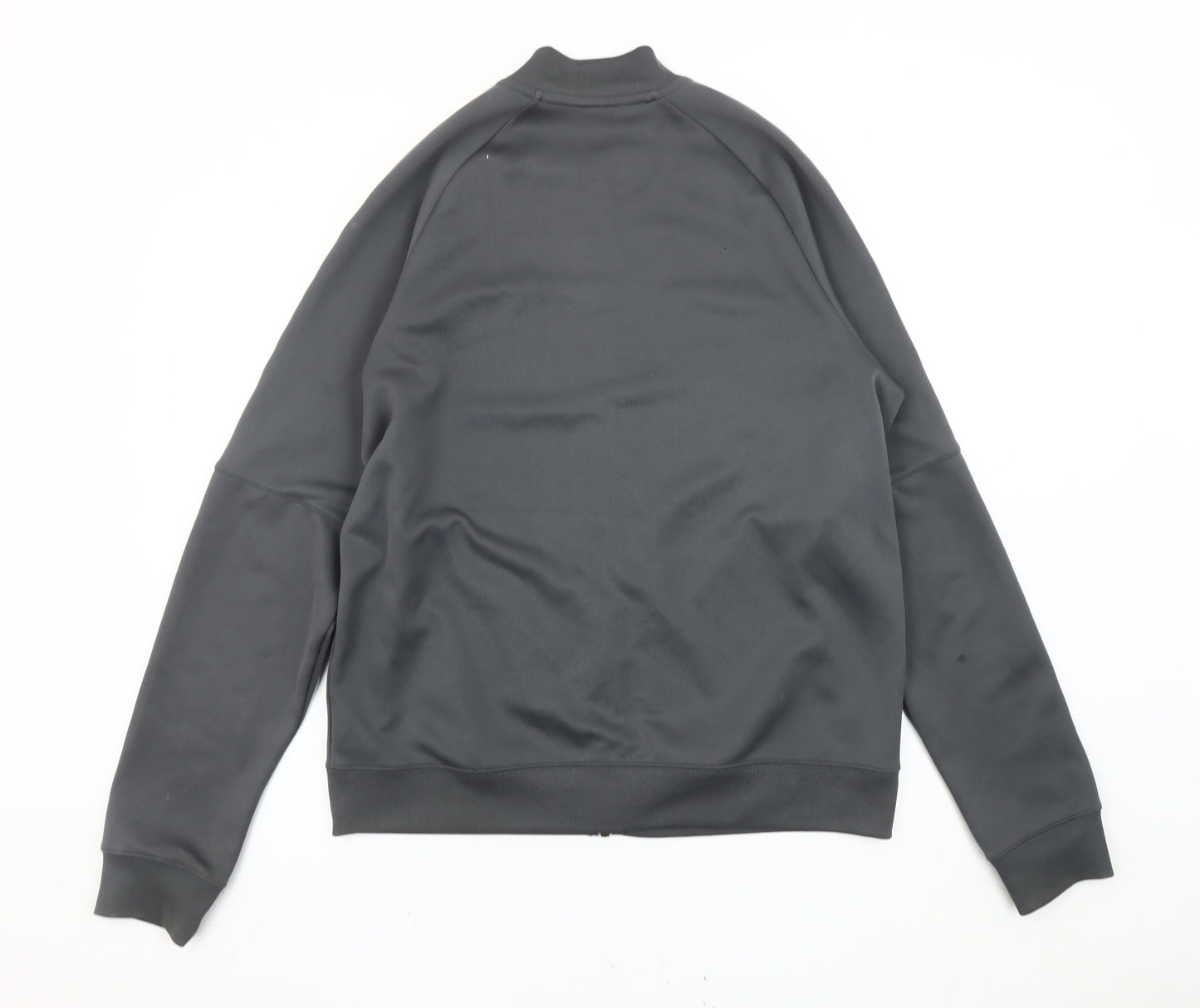 Nike Men Grey Track Jacket L Full Zip Polyester Sportswear