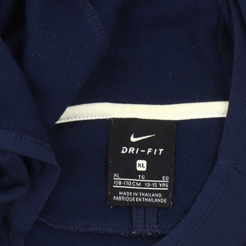 Nike Teens Blue XL Pullover Hoodie Dri-Fit Sportswear