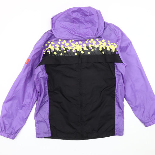 Manchester 2002 Commonwealth Games Men’s Purple Black Hooded Windbreaker Jacket Size S